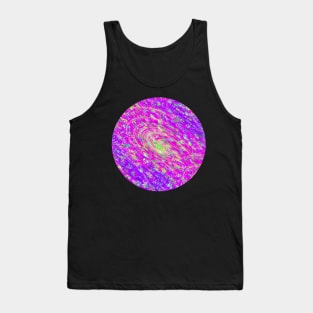 Abstract Fractal Wave Spiral Galaxy Purple Marbled Pattern Swirl Natural Flow Tank Top